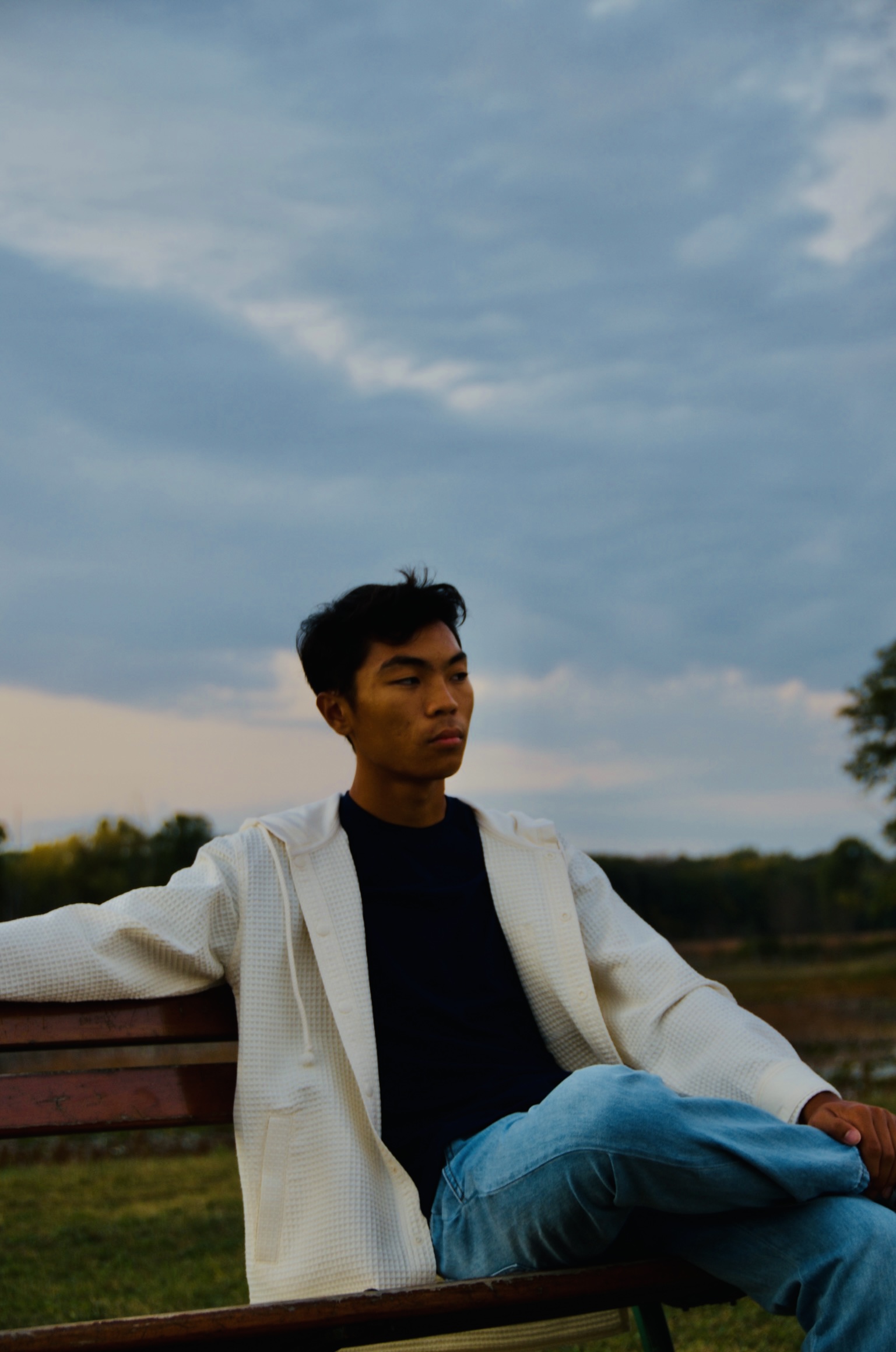 Adrian on a bench