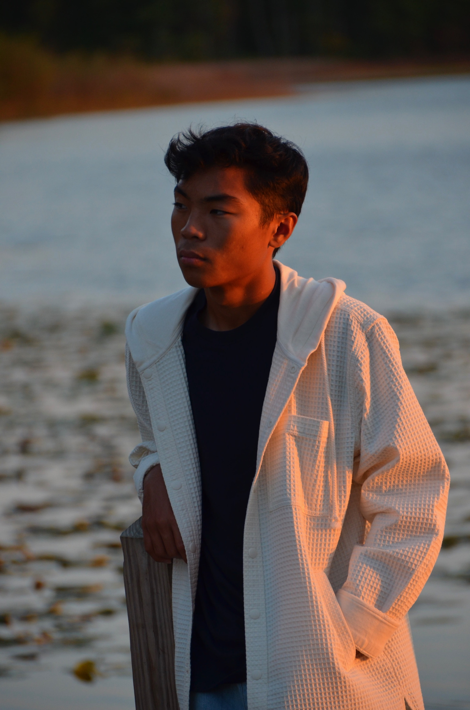 Adrian on the beach
